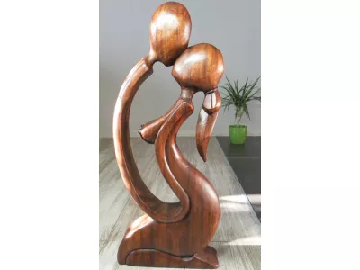 Piękna Miłosna Rzeźba Drewniana 40cm Super prezent