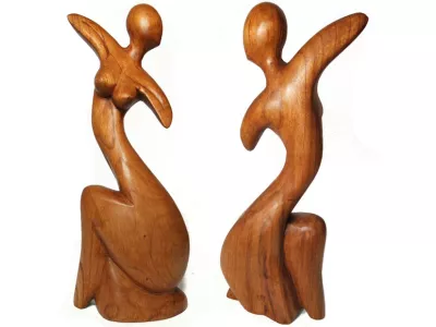 RZEŹBA Zmysłowa Kobieta Rękodzieło Drewno 80cm