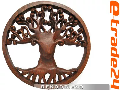 Rzeźba z Drewna DRZEWO ŻYCIA Ornament śr. 25cm