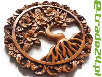 Rzeźba z Drewna DRZEWO Życia, SZCZĘŚCIA Ornament śr. 40cm