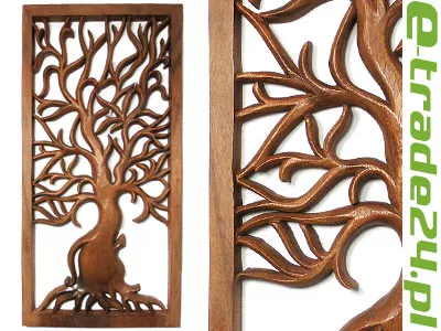 Płaskorzeźba Lite Drewno Rękodzieło Ornament 60cm do powieszenia