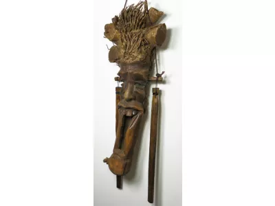 Rzeźba GŁOWA Dzwonek Wietrzny Korzeń Drewno 65-75cm