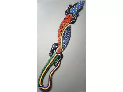 Rzeźba GEKON 60cm - Drewno Rękodzieło Orientalne