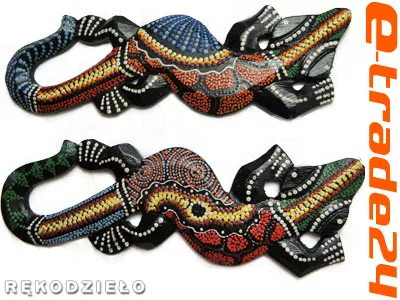 Rzeźba GEKON 25cm - Drewno Rękodzieło Indonezja