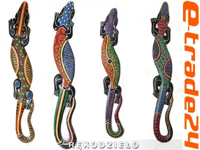 Rzeźba GEKON 80cm - Drewno Rękodzieło Orient