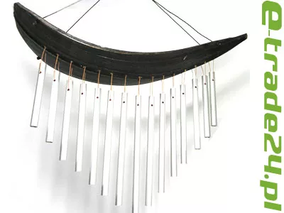 Dzwonek Wietrzny Bambus + 15 ton rurki metal Gong Liść