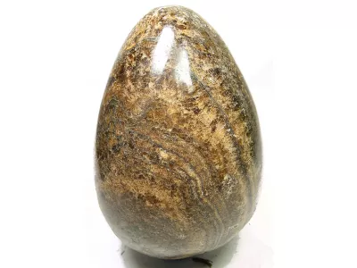 Jajo Onyx ONYKS Kamień Jajko 12cm 1,1kg Indonezja Brąz/beż