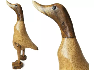 Rzeźba KACZKA z Drewna Egzotycznego 30cm