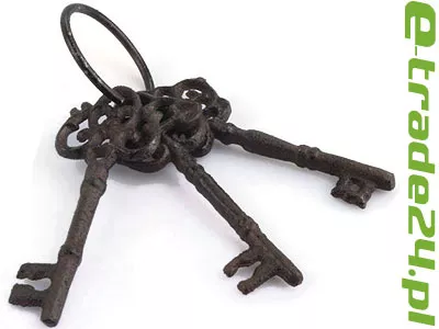 Stylowe KLUCZE Żeliwne z Ornamentem kpl. DEKORACJA