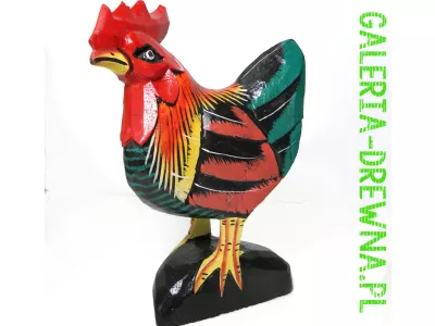 Figurka Rzeźba Drewno KURA 20x13cm Rękodzieło Dekor