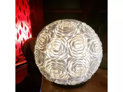 Efektowna LAMPA z Setek Muszli - Rękodzieło Lampka XL