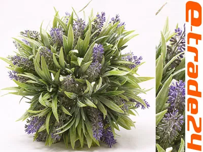 Piękna Kula LAWENDA Całoroczna Naturalny Wygląd 25cm