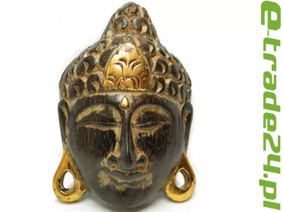 Rzeźba, Maska - BUDDA - Drewno, Rękodzieło 30cm