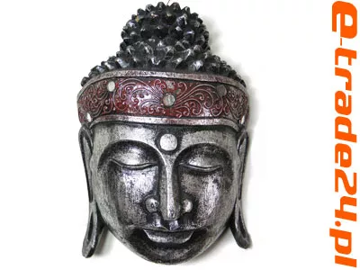 Rzeźba, Maska - BUDDA - Drewno, Rękodzieło 25cm