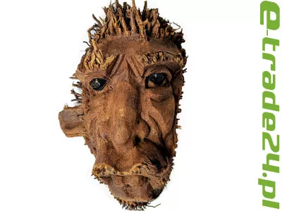 Rzeźba GŁOWA Drewno Wykonana z Korzenia 23x14x8cm