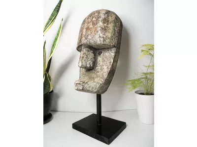 RZEŹBA Panel Maska Etniczna Timor 58cm - Rękodzieło