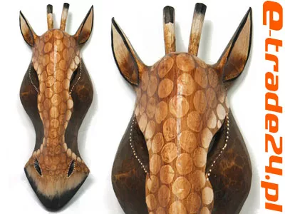 Rzeźba Maska 20cm Drewno ZEBRA - Rękodzieło Orient