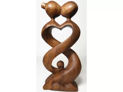 Piekna RZEŹBA Miłosna Pocałunek Super Prezent 20cm