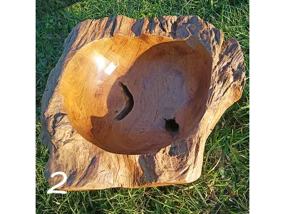 Patera Tekowa MISA Drewno TEAK śr. 30 -35cm Orient, Elegancko wykończona