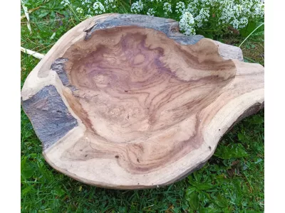 Patera Tekowa MISA Drewno TEAK śr. 38-40cm Orient, Elegancko wykończona