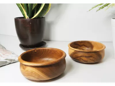 Patera MISA Drewno TEAK Rękodzieło Miseczka Tekowa 15cm