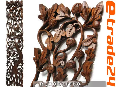 Efektowna Rzeżba Drewna Panel DRZEWO Ornament 100cm