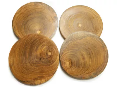 Podkładki na Stół z Drewna TEAK 2szt pod Szklanki.