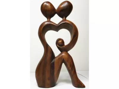 Piękna RZEŹBA Miłosna Pocałunek 40cm Super Prezent
