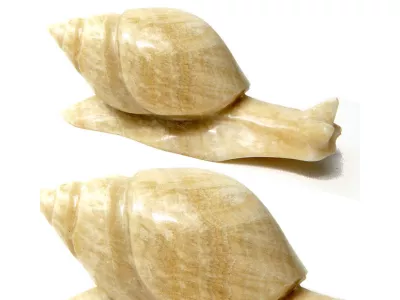 Elegancka Rzeźba Ślimaka Minerał ONYKS Kamienna Ślimak 11cm