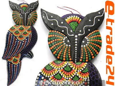 Rzeźba SOWA 30cm - Drewno Rękodzieło Orientalne