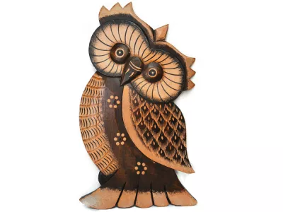 Płaskorzeźba Rzeźba Sowy SOWA 30x18cm Rękodzieło