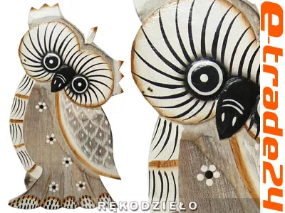 Płaskorzeźba Rzeźba Sowy SOWA 30x18cm Rękodzieło