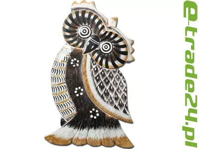 Płaskorzeźba Rzeźba Sowy SOWA 30x17cm Rękodzieło