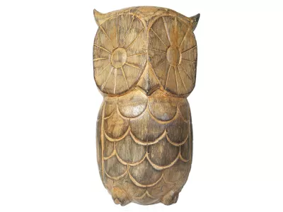 25x14cm Rzeźba drewno SOWA Rękodzieło do Domu, Ogrodu