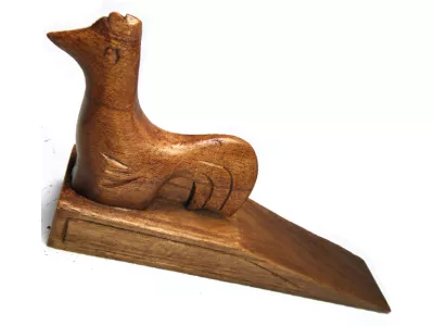 Drewniany Rzeźbiony Kura z drewna Stoper do Drzwi