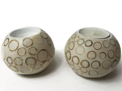 Stylowy Świecznik na Tealight, z Drewnem Rękodzieło