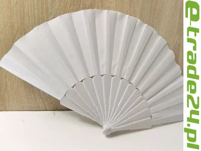 Wachlarz tkanina BIAŁY - Praktyczny Piękny Tani